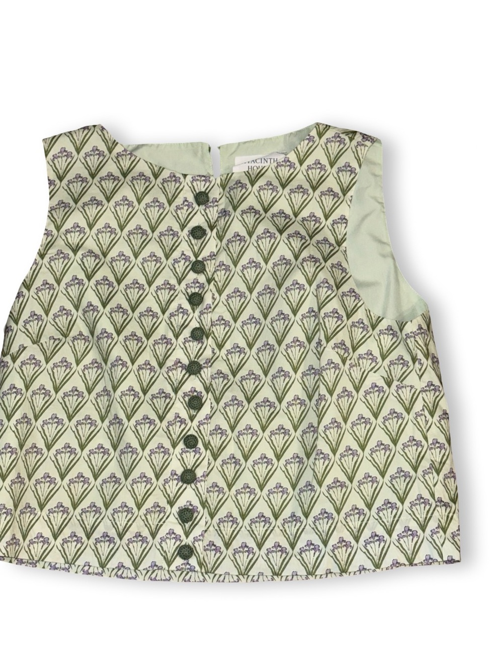 Hyacinth House Sleeveless Green Printed Button-Front Top - Picture 2 of 5